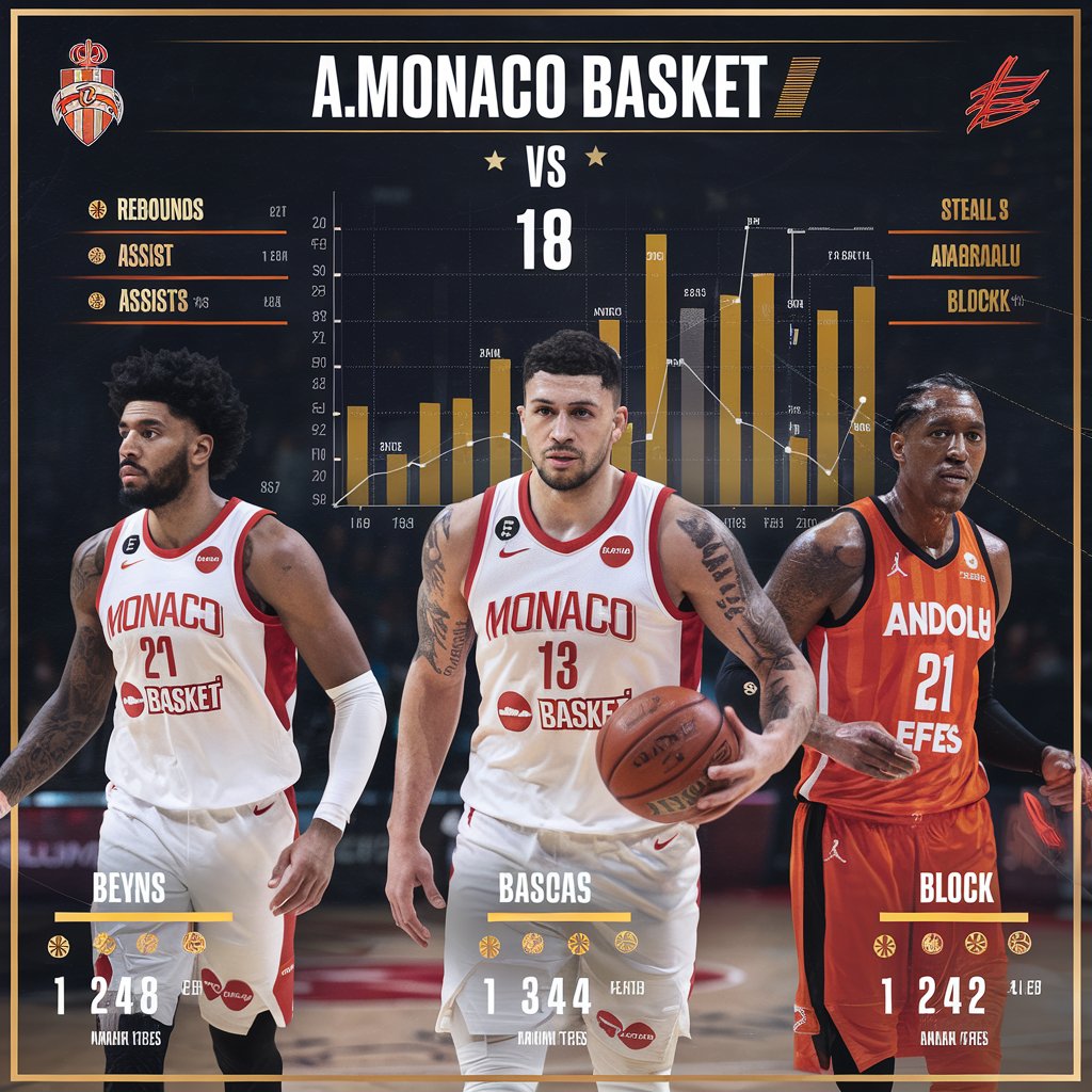 AS Monaco Basket vs Anadolu Efes Match Player Stats